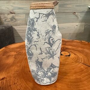 Myra Bag Floral Gray and Tan Drinkware Sleeve